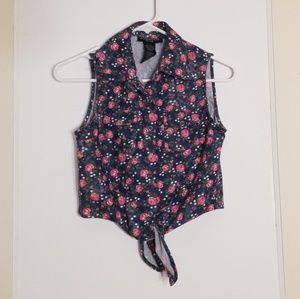 Streetwear Pink Flowery Rose Top